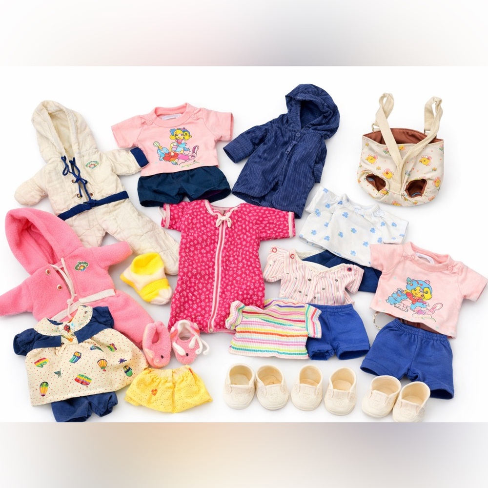 Vintage 1980s Doll Clothes Lot Cabbage Patch Kids Mixed Outfits Shoes
